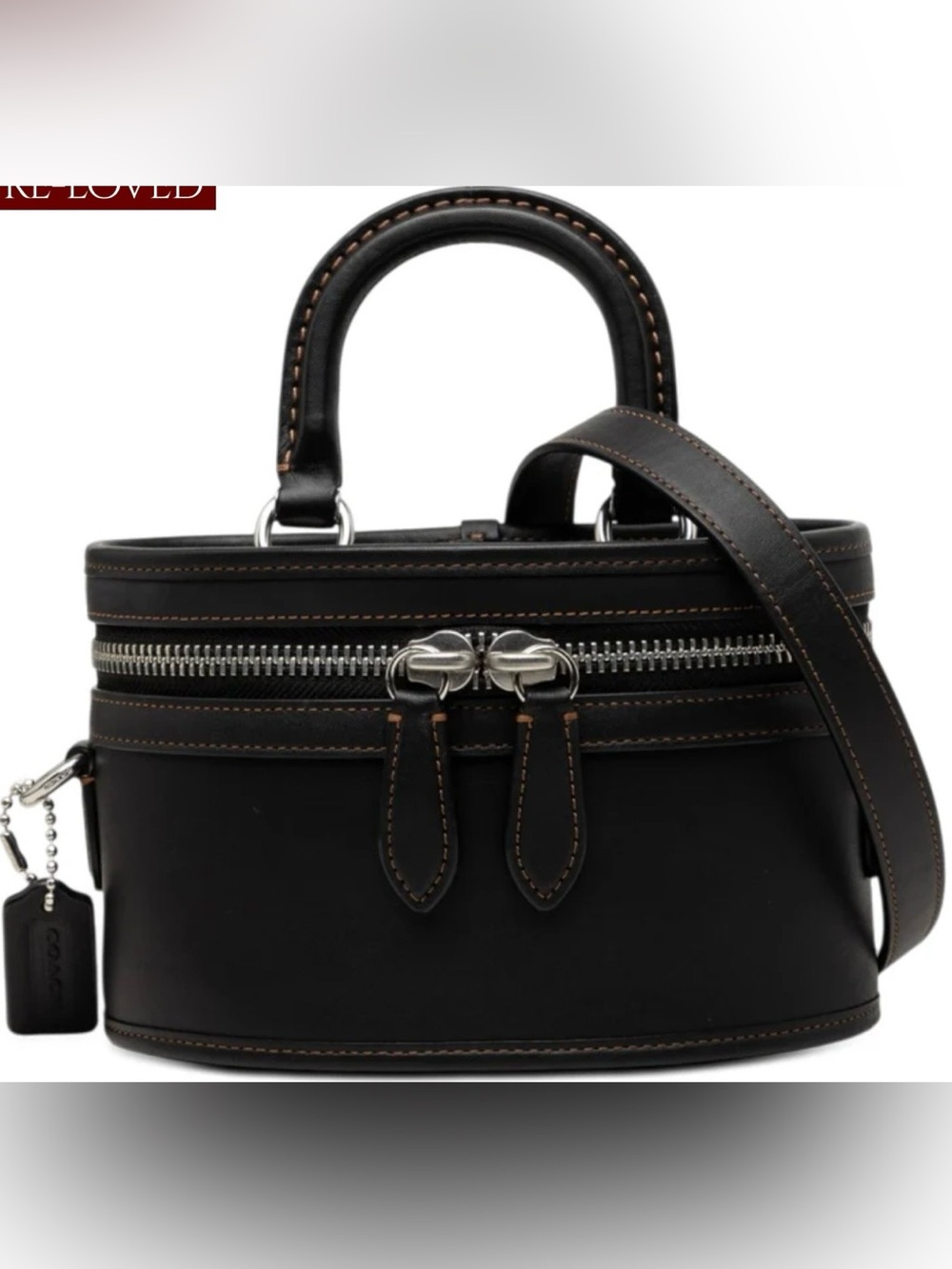 Coach Archive Trail Bag/Black & Silver
